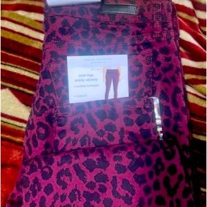 Leopard print jeans skinny